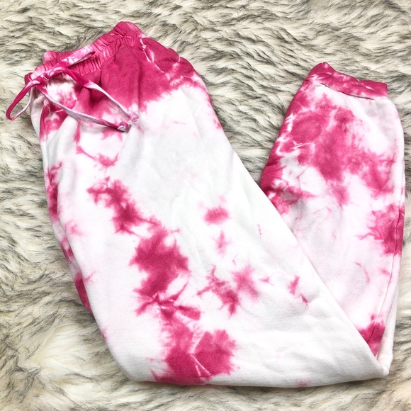 NEW Pink Tie Dye Sweatpants Loungewear Size large - Picture 7 of 7